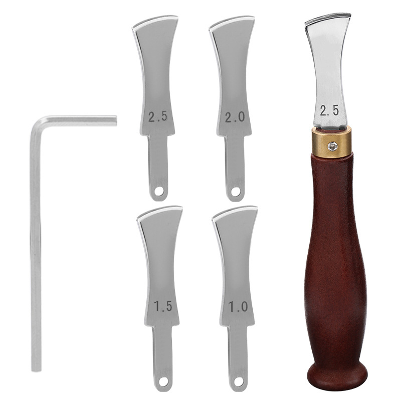 Leatherwork Edge Creaser - Narzędzia do wygładzania krawędzi skóry, nierdzewne