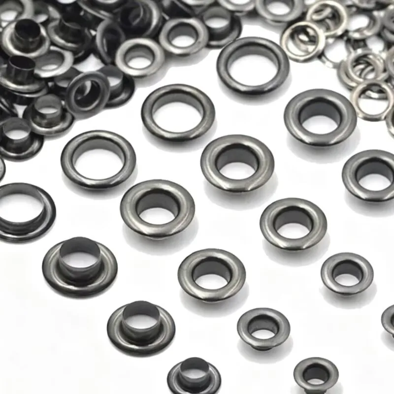 Leatherwork Eyelets - 100 Zestawów Metalowych Oczek, Przelotek i