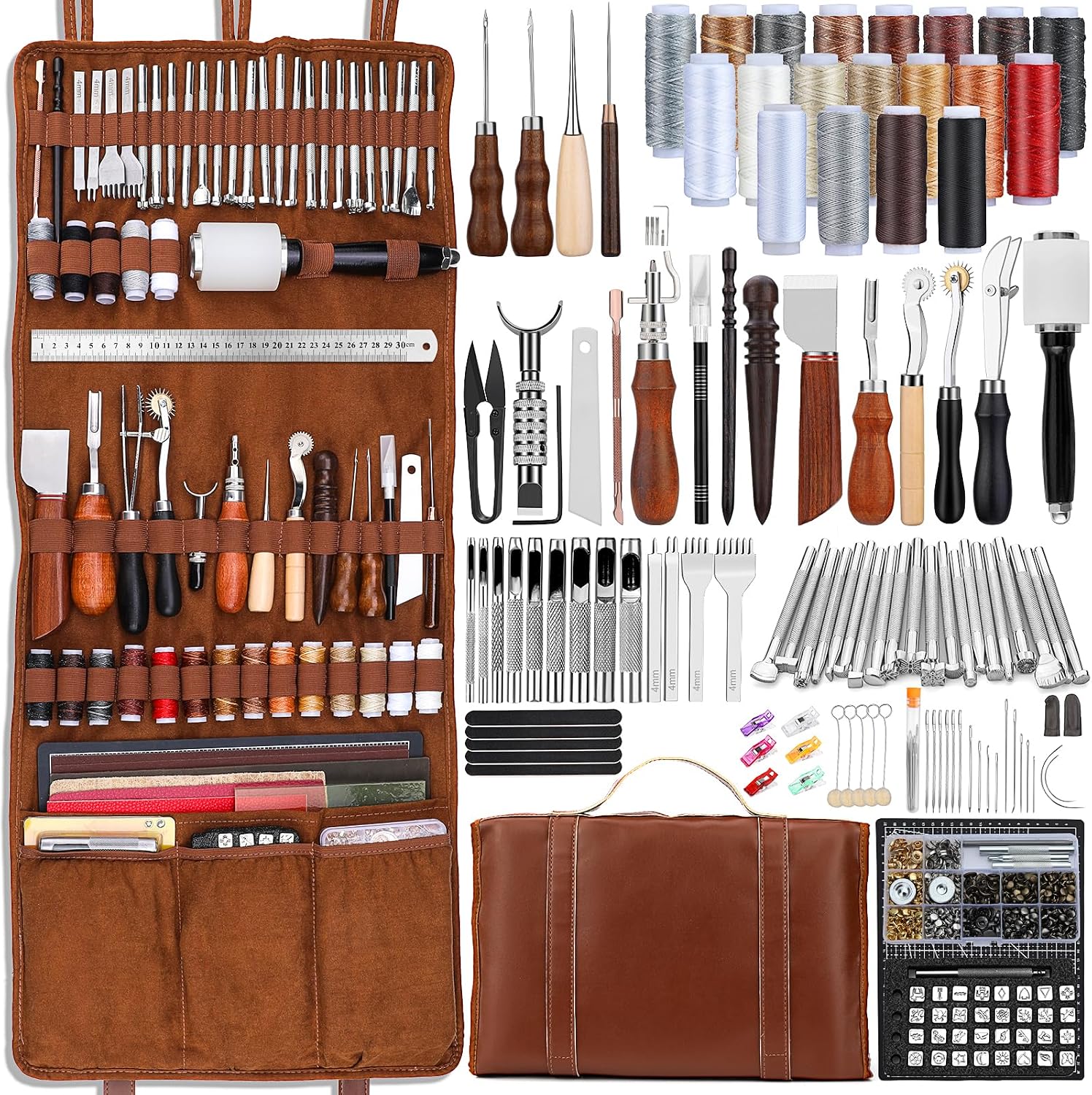 Leather Works - Zestaw narzędzi do obróbki skóry, narzędzia