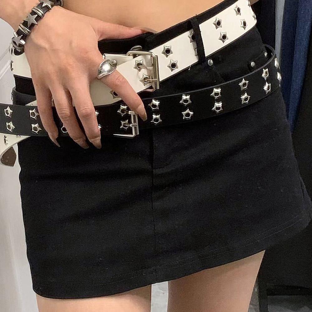 Leatherwork Eyelets - Paski skórzane w stylu Y2K Punk