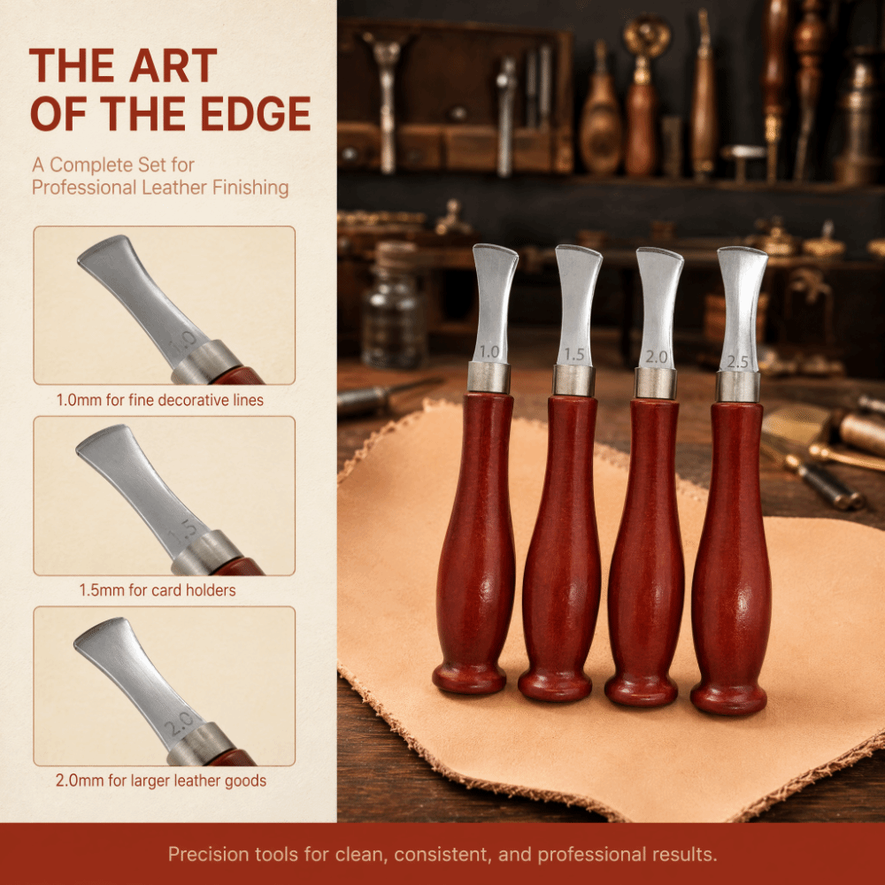 4 szt. Precyzyjne narzędzie do – Leatherwork Edge Creaser recenzja i cena