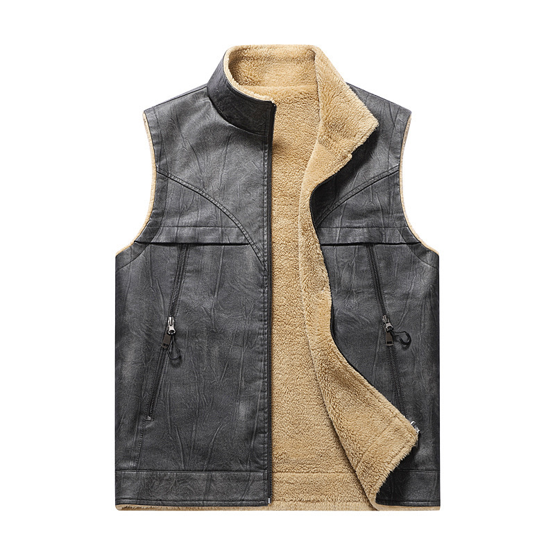 Nowa jesienno-zimowa kamizelka – Leather Work Vest For Men recenzja i cena