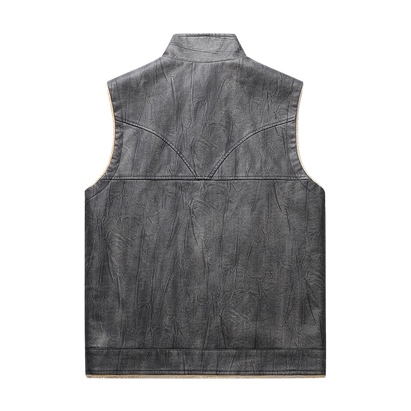 Nowa jesienno-zimowa kamizelka – Leather Work Vest For Men recenzja i cena